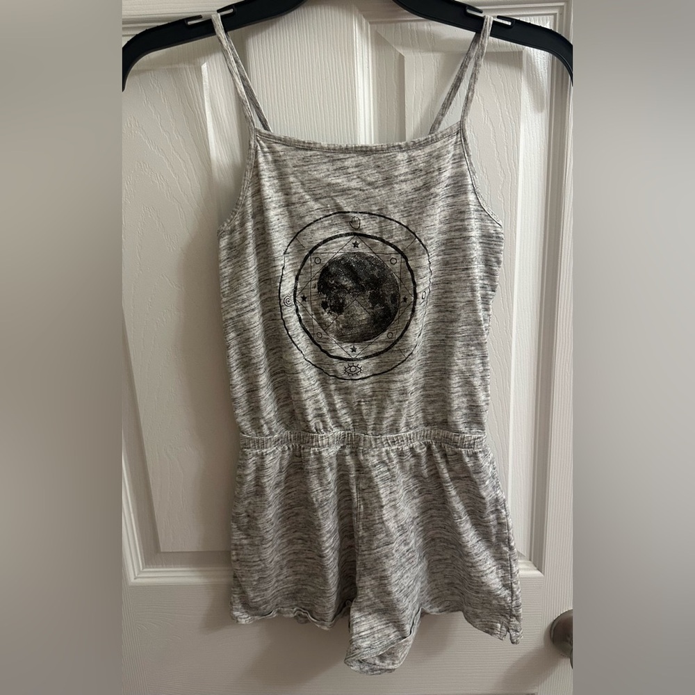 H & M Girls Romper Jumpsuit Sleeveless Gray Size 11-12 Y￼